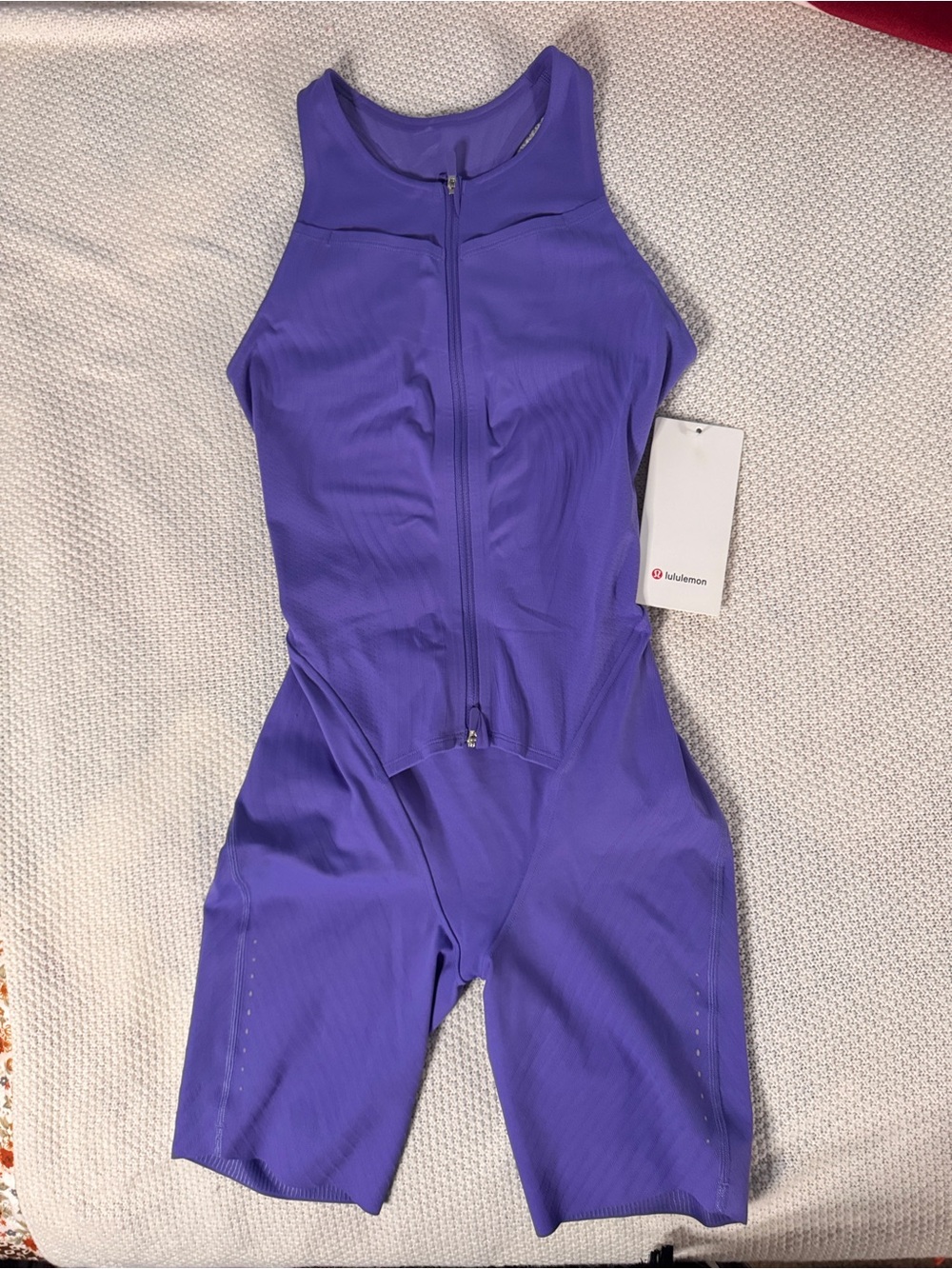 lululemon athletica Purple Front-Zip Athletic Romper